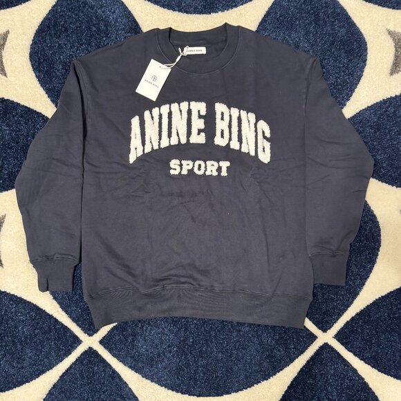 Anine Bing Sport Navy Blue Sweater Womens Small or Medium - Picture 1 of 3